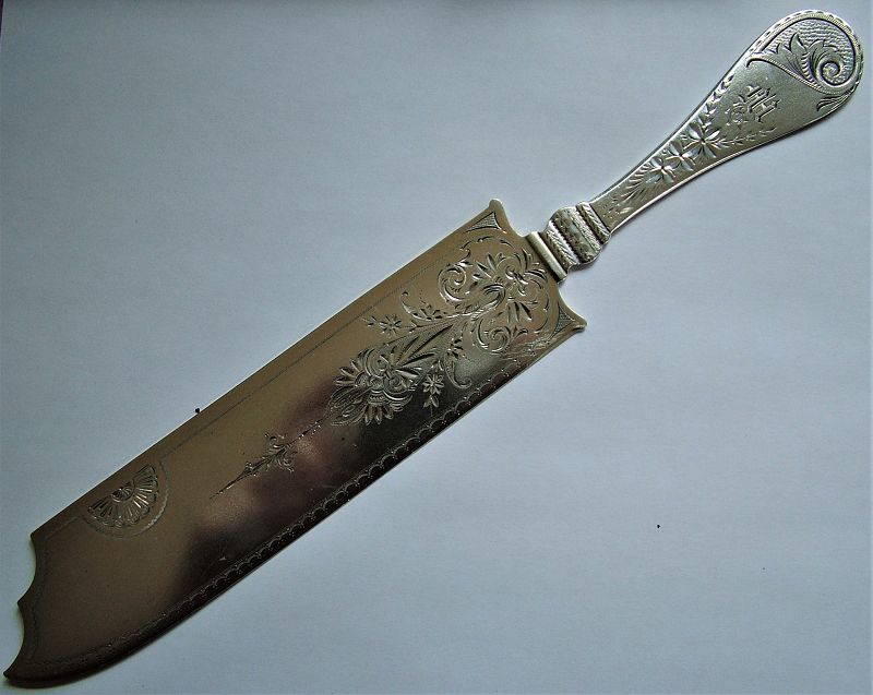 Whiting Antique, Engraved sterling ice cream or cake knife