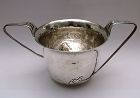 English Arts & Crafts sterling two handled cup