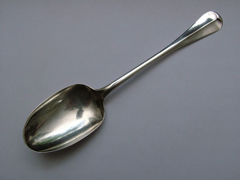 Colonial American silver tablespoon, Samuel Minott,