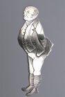 Mr. Pickwick novelty sterling bookmark