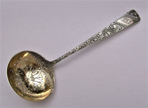 Gorham sterling ANTIQUE, ENGRAVED sugar sifter