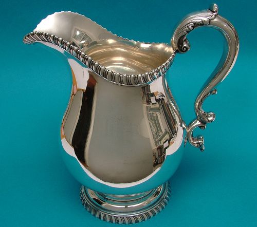 Tuttle sterling "George I Period" water pitcher