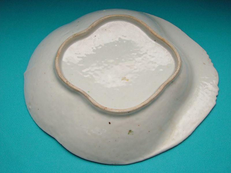 China trade porcelain Sacred Bird &amp; Butterfly shrimp dish