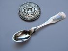 coin silver snuff spoon, Samuel Kirk, Baltimore