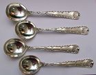 4 Tiffany WAVE EDGE sterling gumbo soup spoons
