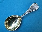 Antique engraved tea caddy spoon with oversized