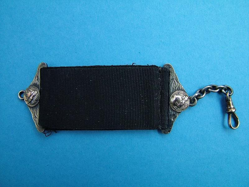 Shiebler ETRUSCAN watch fob with gold medallions