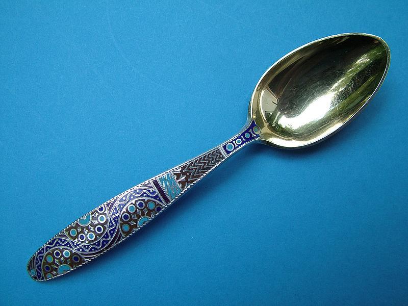 Gorham champlevé enamel youth spoon #375