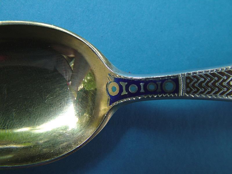 Gorham champlevé enamel youth spoon #375