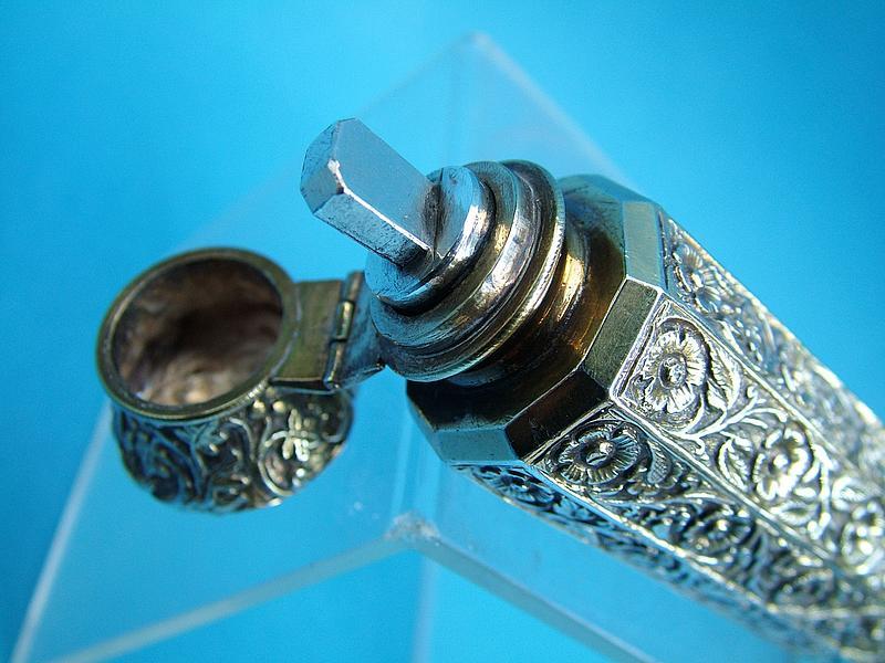 India Trade silver perfume bottle, parcel gilt