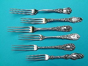 Durgin CHRYSANTHEMUM; Whiting LILY strawberry forks