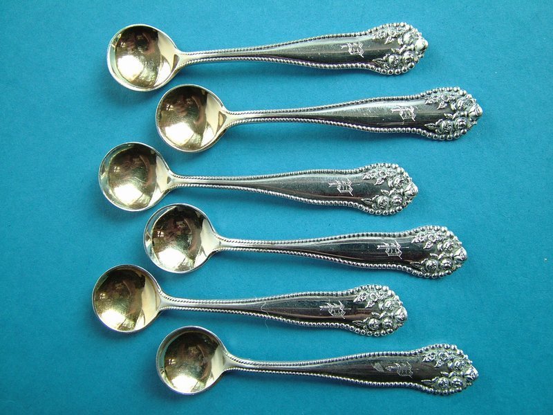 6 Gorham LANCASTER individual salt spoons