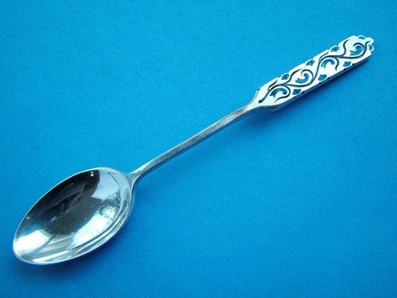 Liberty &amp; Co. champleve enamel coffee spoon