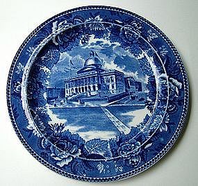 Wedgwood BOSTON STATE HOUSE blue transfer