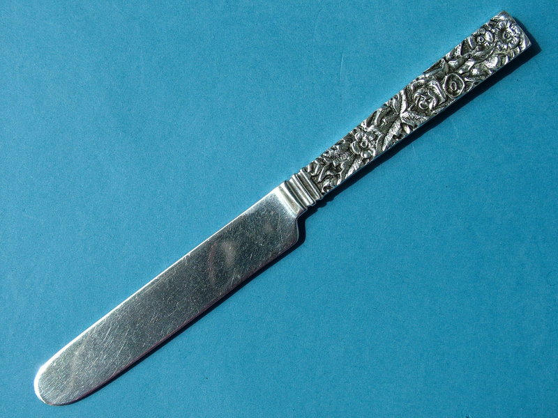S. Kirk SQUARE REPOUSSE child's knife