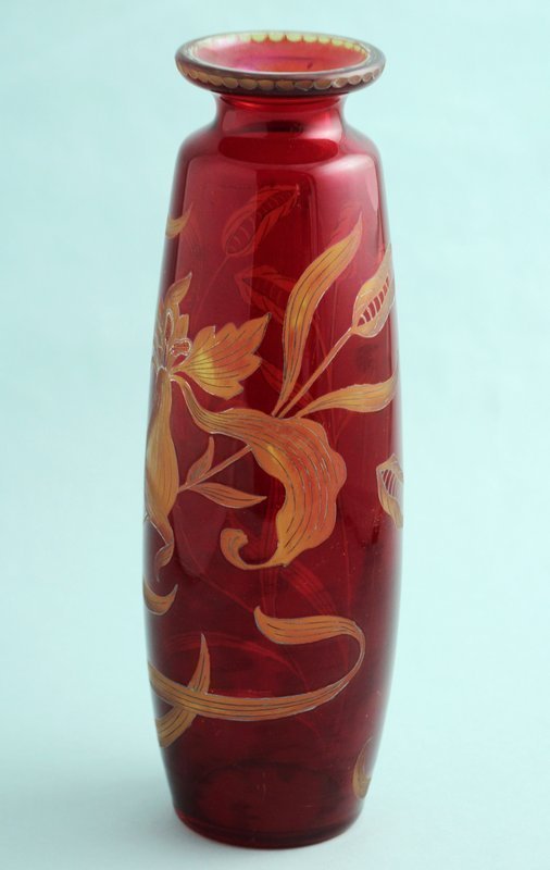 Art Nouveau Intaglio Cut Vase