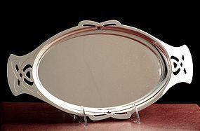 Wilhelm Binder Art Nouveau Silver Tray