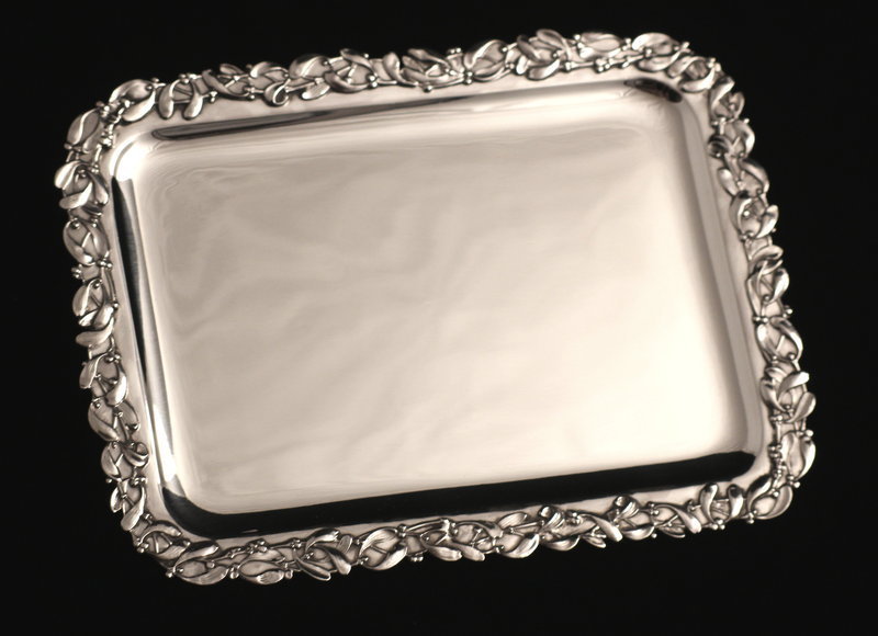 French Art Nouveau Silver Card Tray