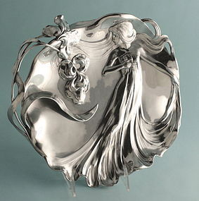 WMF Art Nouveau Figural Tray