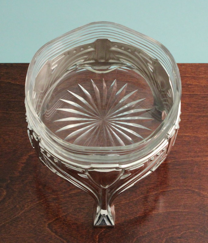 Koch &amp; Bergfeld Art Nouveau Silver and Crystal Bowls