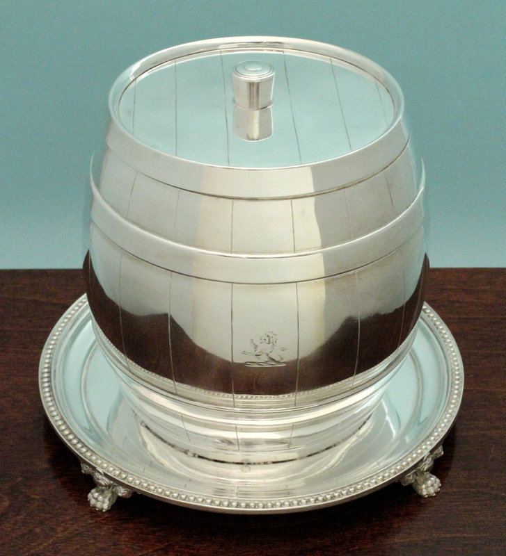Victorian Barrel Form Biscuit Barrel