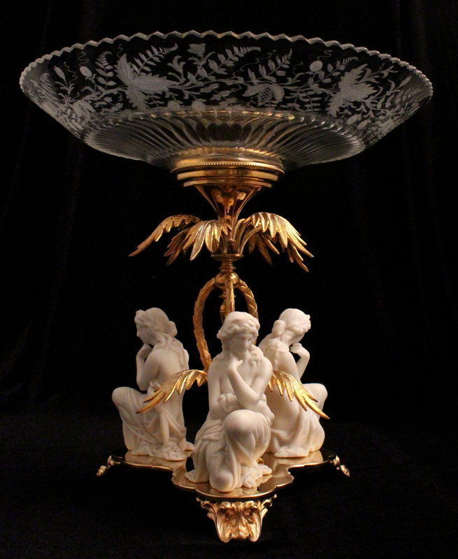 Victorian Parian and Gilded Centerpiece