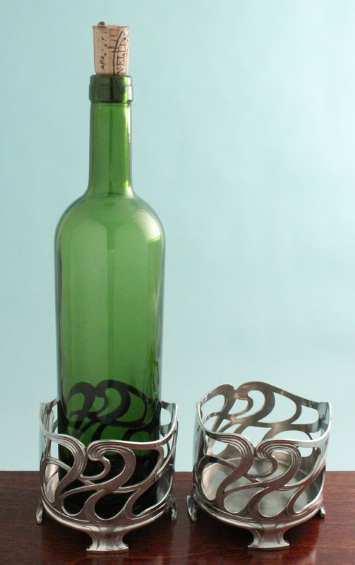 Pair WMF Art Nouveau Bottle Stands