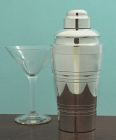 Art Deco Cocktail Shaker with Citrus Juicer