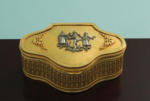 Antique Gilt Bronze Jewel Box