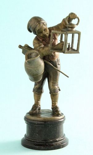 Bronze Boy Lighting Lantern