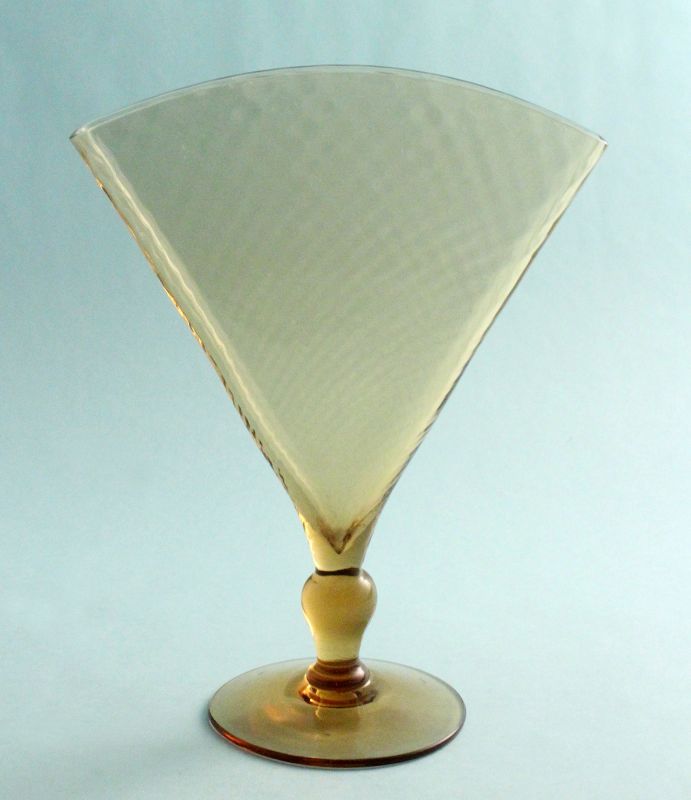 Steuben Amber Optic Fan Vase