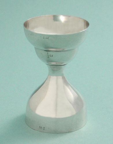 Art Deco Modernist Silver Double Cocktail Jigger