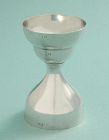 Art Deco Modernist Silver Double Cocktail Jigger