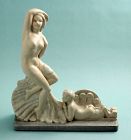 Marcel Guillard Pottery Nymph and Faun