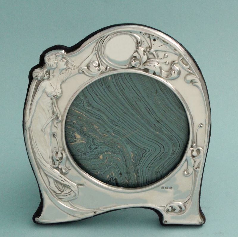 English Silver Art Nouveau Frame