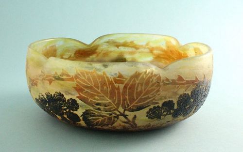 Daum Nancy Cameo Glass Bowl