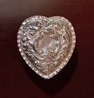 Antique Silver Heart Snuff Box