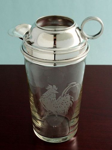 Etched Rooster Cocktail Mixer