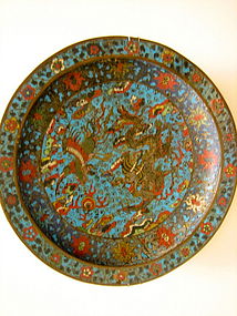 CHINESE MING CLOISONNE DISH