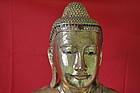 GILT AND LACQUERED BURMESE BUDDHA