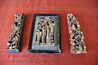 Three Chinese Architectural Gilt Wood Carvings
