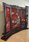 Chinese Cinnabar Lacquer Screen