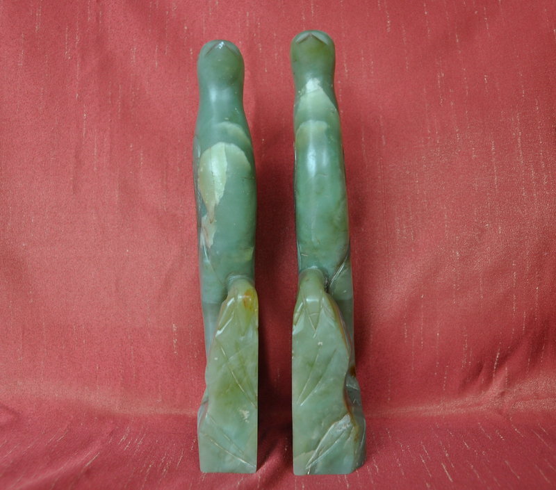 Chinese Carved Nephrite Jade Birds