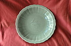 One Large Chinese Celadon Foliated Plate