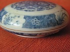 Blue White Porcelain Seal Box with Dragon