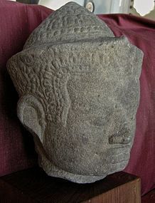 Thai  Sandstone Head of King