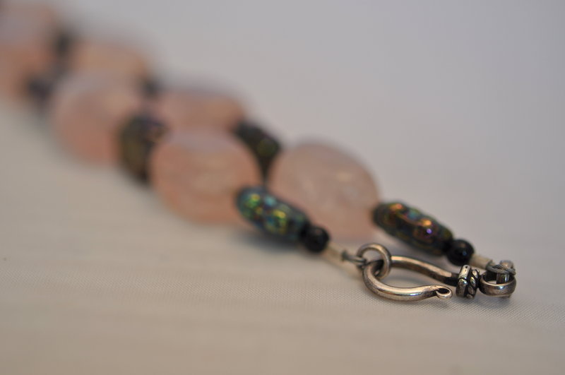 Custom Designed Vintage  Rosequartz Necklace