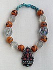 Buddhist Coral and Turquoise Necklace