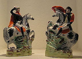 Napoleon And Wellington Staffordshire Figures