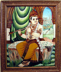 Reverse Glass Painting from India